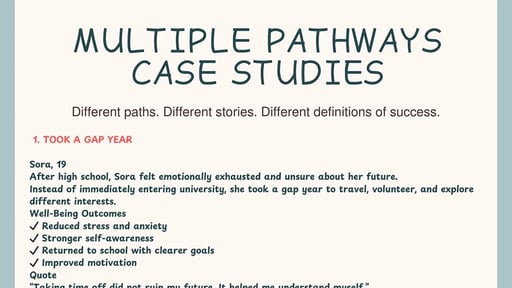 Multiple Pathways Case Studies